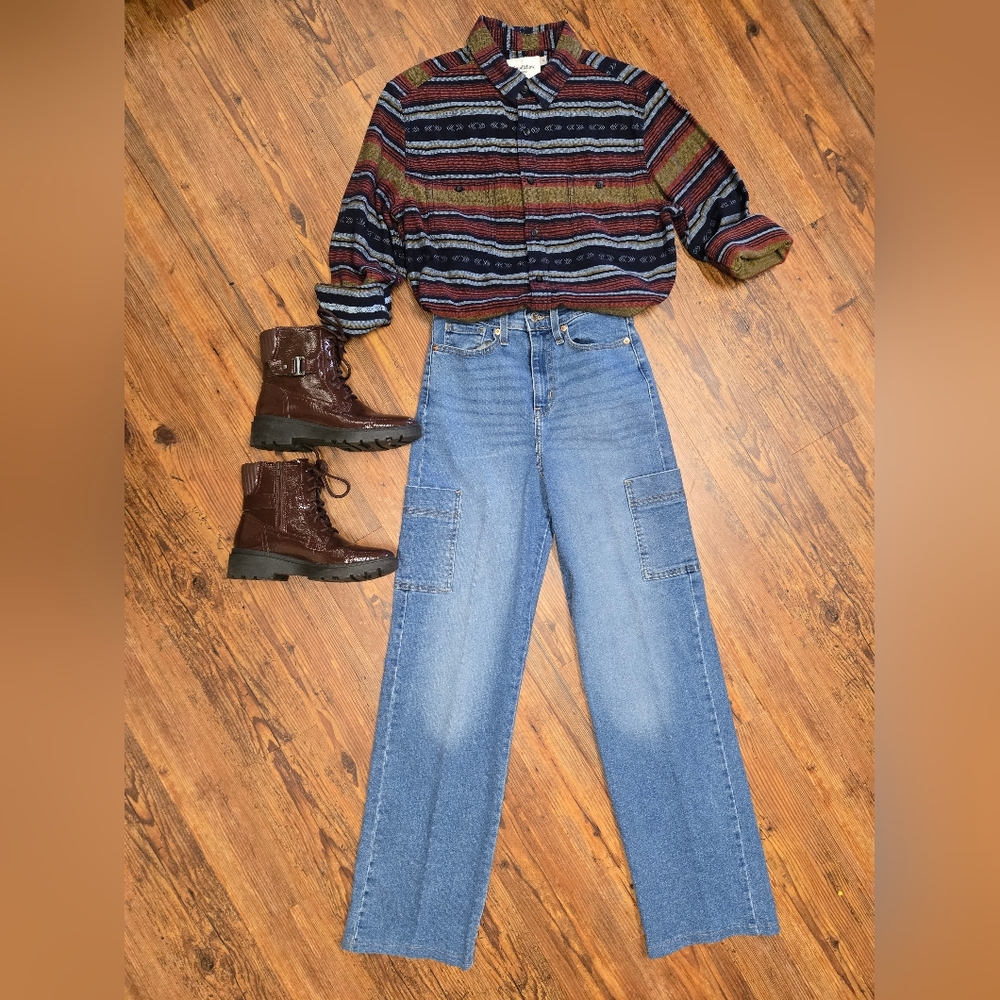 Levi's Sig. Cargo Denim Jean 2 pristine high waist straight so cute